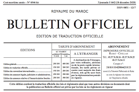 Publication de nouvelles lois au Bulletin Officiel